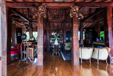 Çin oyma ahşap aslan 