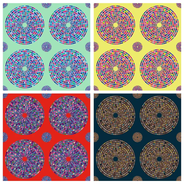 Modèle de cercle coloré sans couture — Image vectorielle