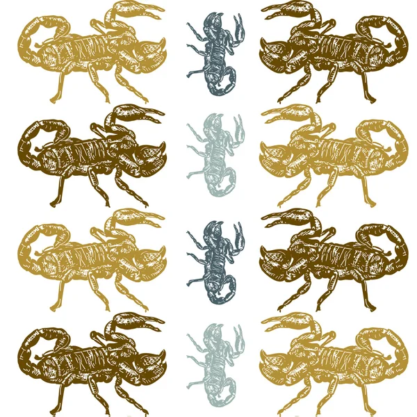 Seamless pattern of scorpion — Stock Vector