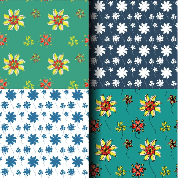 Seamless pattern flower background — Stock Vector