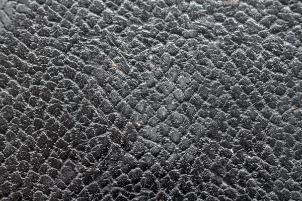 Arrière-plan et texture de vieux cuir noir — Photo