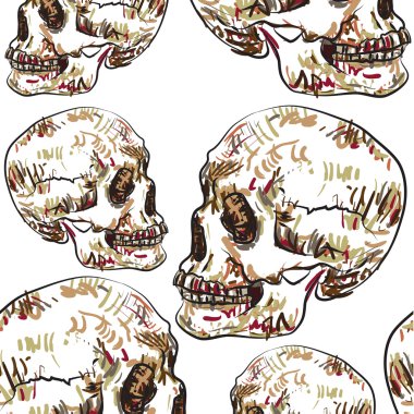 Kafatası seamless modeli 