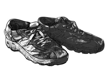 eski casual ayakkabı çifti 