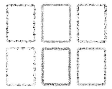 Serbest çizgi, Doodle sınır çizgisi, karalama stilinin çeşitli şekilleri, dekoratif unsurlar, öğretmen klibi, Modelleştirilmiş Çerçeveler için Tuhaf Sınırlar.