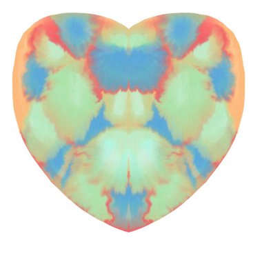 Kalp suluboya, el çizimi güzel suluboya kalp, aşkın sembolü ve sevgililer günü