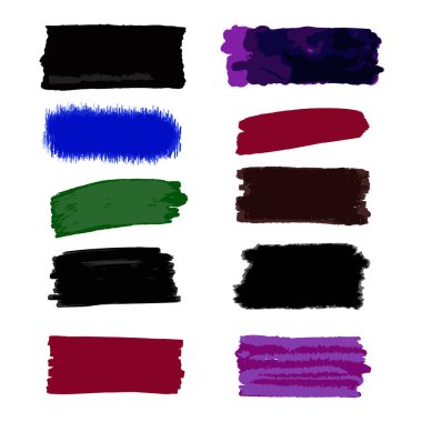 Bir dizi vektör fırçası. Süsleme ve fırça darbesi vektörü için tasarım ögeleri.