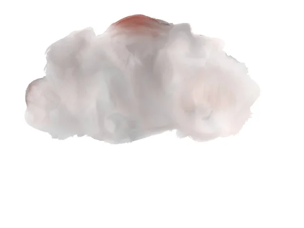 Nube Acuarela Aislada Sobre Fondo Blanco — Foto de Stock