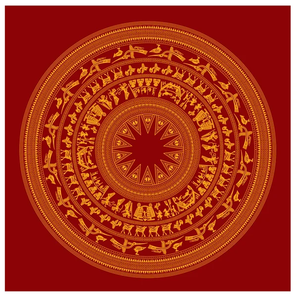 Vietnam ünlü tasarım dekoratif sanat ayrıntı sembolü geleneksel Cooper'ın yüzeyinde drum