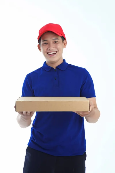 Asiático Jovem Bonito Homem Colarinho Camisa Isolado Branco Fundo Com — Fotografia de Stock