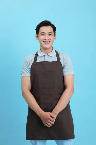 Asiatico Giovane Bell Uomo Uniforme Cameriere Benvenuto Ospite Prendere Ordine — Foto Stock