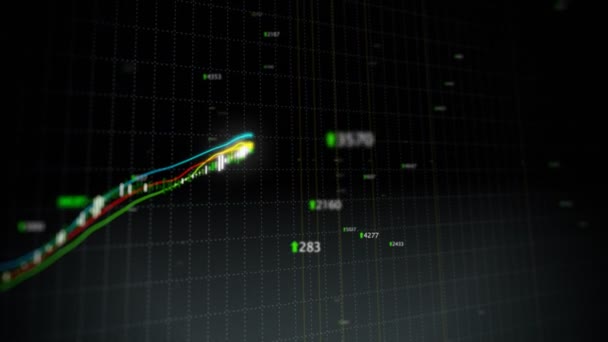 Wachsende Aktienindex-Schleife — Stockvideo