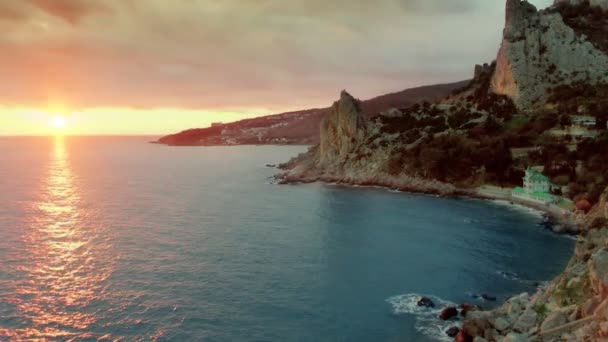 Puesta de sol en el mar — Vídeo de stock