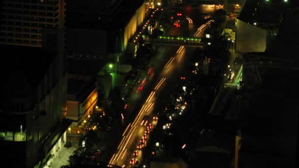 Bangkok zoom tráfego 3 lapso de tempo — Vídeo de Stock