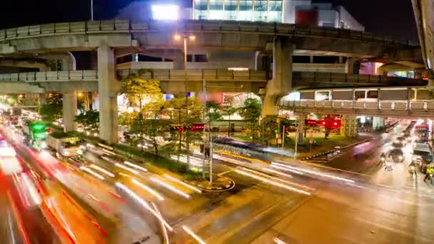 Bangkok tráfico 2 lapso de tiempo — Vídeo de stock