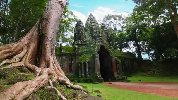 Angkor thom chrám časová prodleva smyčka — Stock video