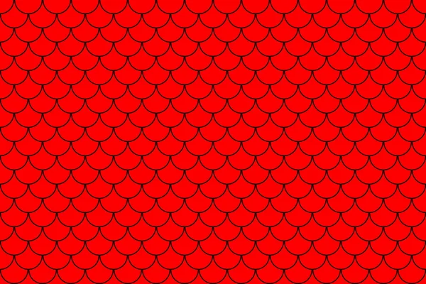 Red fish scales, mermaid scales, roof tiles repeat pattern background.