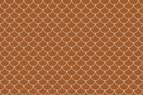 Brown fish scales, mermaid scales, roof tiles repeat pattern background.