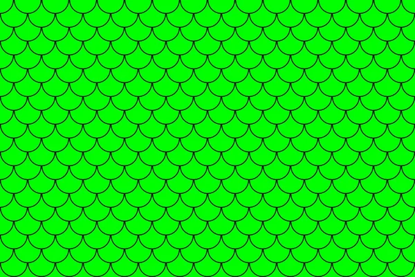 Lime Green Fish Scales Mermaid Scales Roof Tiles Repeat Pattern — 스톡 사진