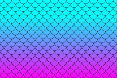 Colorful fish scales, mermaid scales, roof tiles repeat pattern background.