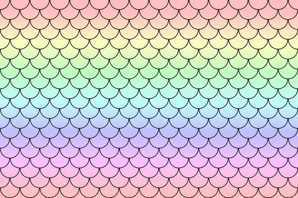 Rainbow Fish Scales Mermaid Scales Roof Tiles Repeat Pattern Background — Stock fotografie