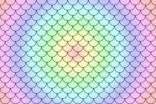 Rainbow fish scales, mermaid scales, roof tiles repeat pattern background.