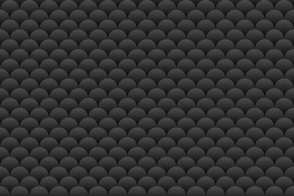 Black fish scales, mermaid scales, roof tiles repeat pattern background.