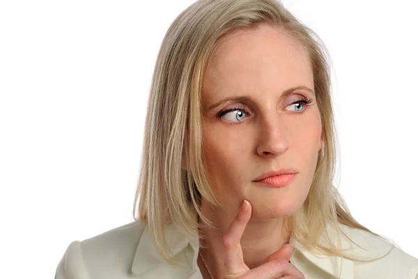 Portrait of Businesswoman Thinking — Stock Photo, Image