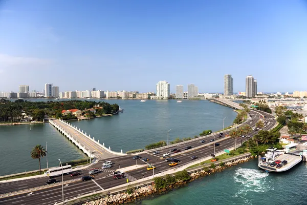 South miami Beach havadan görünümü — Stok fotoğraf