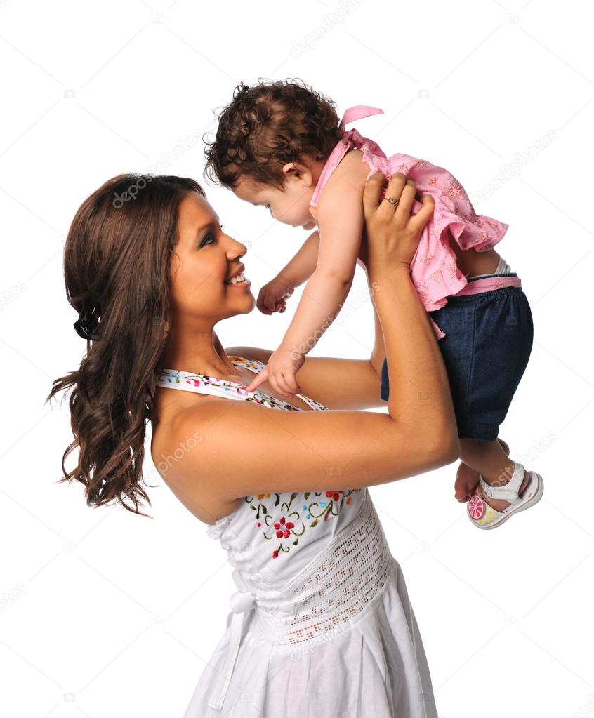 Hispanic Mother and Daughter