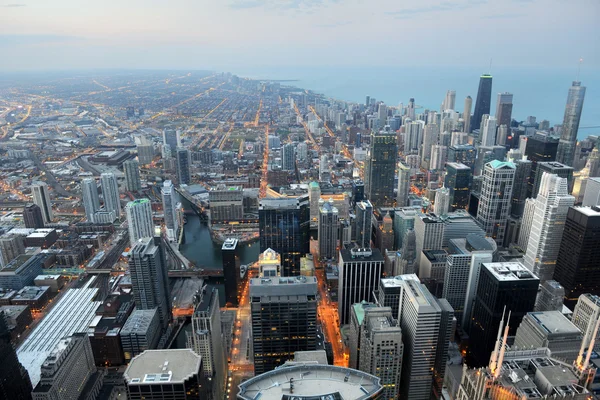 Luchtfoto van chicago, illinois — Stockfoto