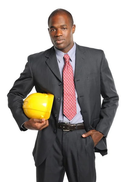 Businessman With Hardhat — Stock Photo, Image