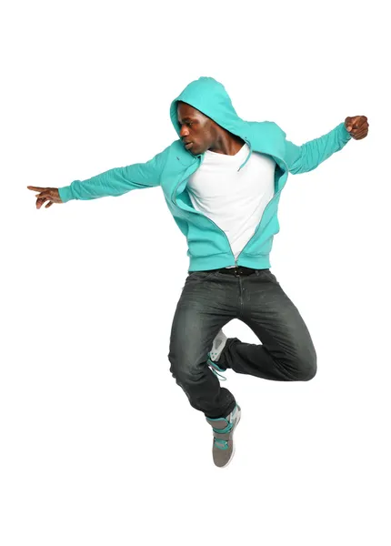 Hip hop dansare hoppning — Stockfoto