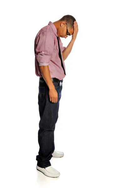 Stressed Man With hand on Head — Stock Photo, Image