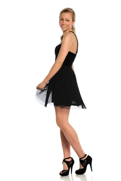 Woman Wearing Black Dress — Stock Photo, Image