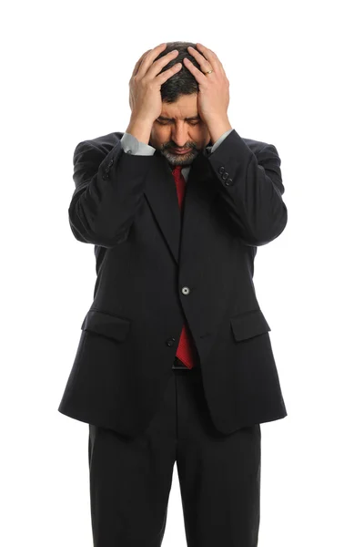 Hispanic Businessman Stressed — Stock Photo, Image