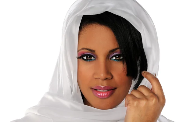 African American Woman With Veil — Stock Photo, Image