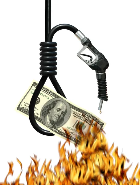Koszt oleju metafory — Zdjęcie stockowe