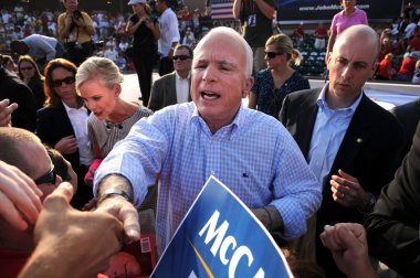 John McCain Shaking Hands clipart