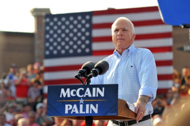 John McCain At Rally in O'Fallon, Missouri clipart