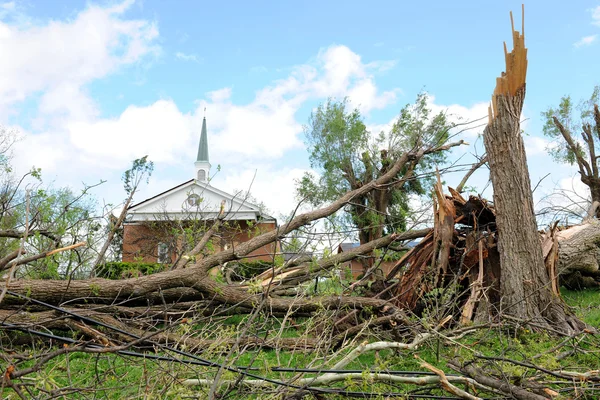 Destruction After Tornadoes Hit Saint Louis — Stock Photo, Image