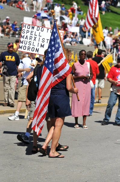 Manifestación del Tea Party en Saint Louis Missouri — Foto de Stock