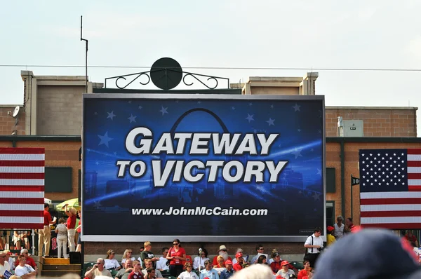 Politieke rally voor de mccain - palin ticket — Stockfoto