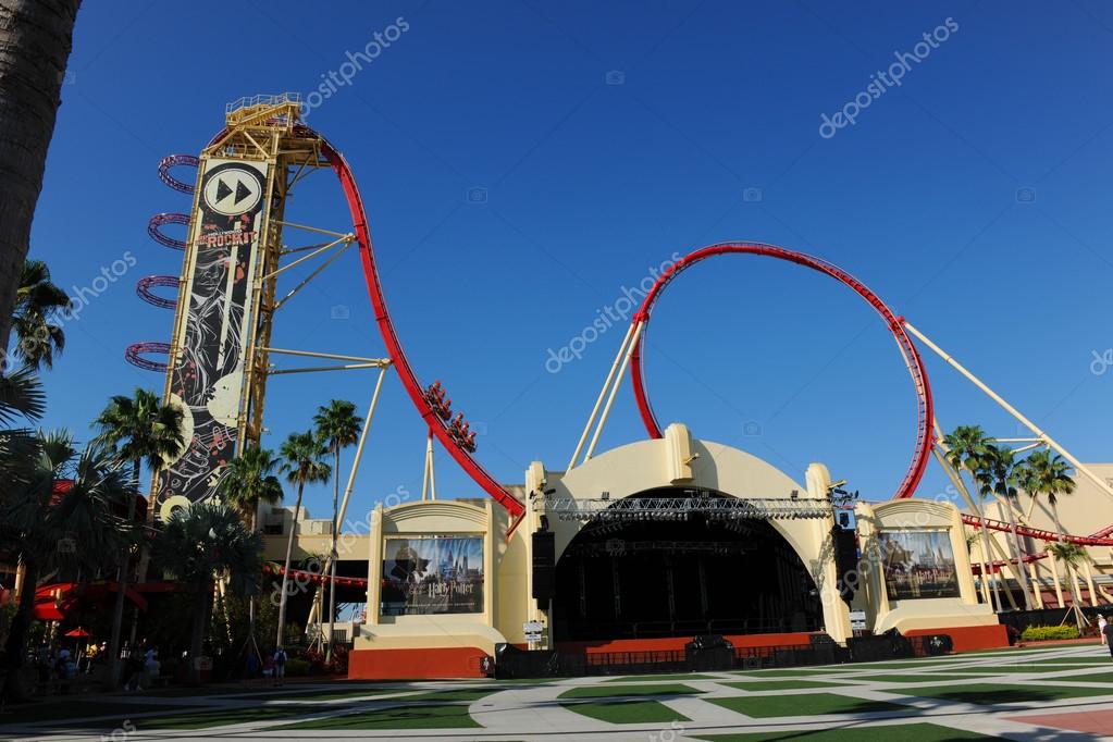 Closeup of Hollywood Rip Ride Roller Coaster car in Hollywood Studios at Universal  Studios in Walt Disney World, Florida Stock Photo - Alamy