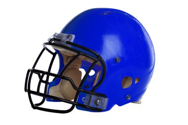 Mavi futbol kaskı