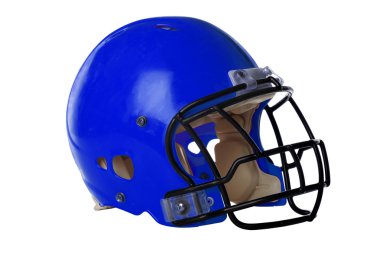 Mavi futbol kaskı