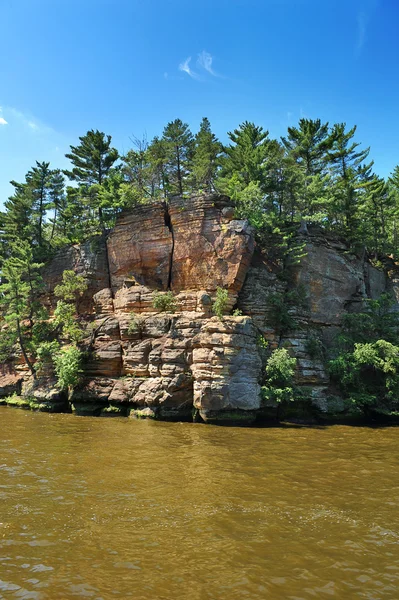 Formation rocheuse sur les Dells du Wisconsin — Photo