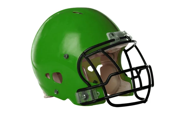 Groene voetbal helm — Stockfoto