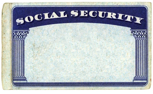 Tom amerikanska socialförsäkringskort — Stockfoto