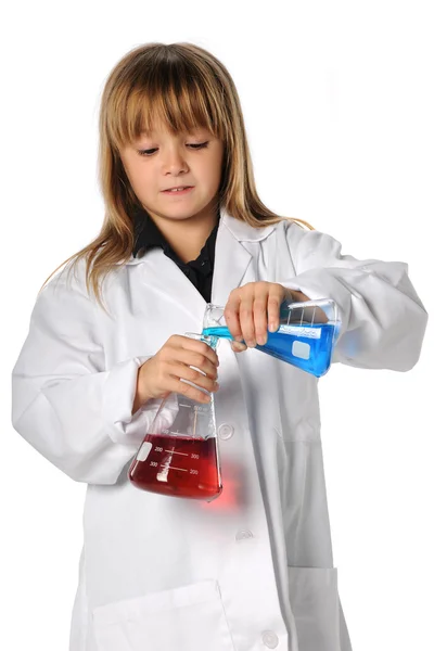 Young Scientist Mixing Chemicals — Stock Photo, Image