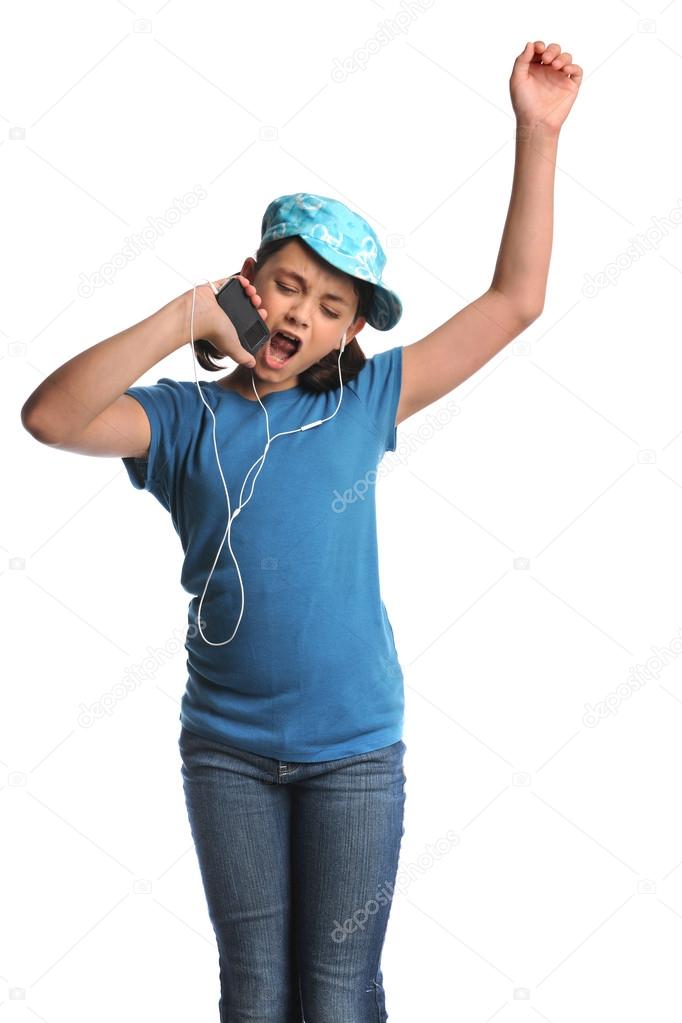 Girl Listeing to Music